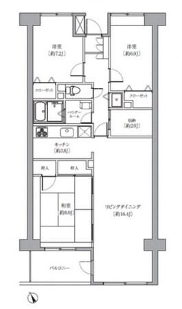 エルプレイス下総中山Ⅱの物件間取画像